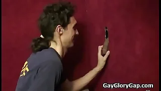 Joyful Interracial GLoryhole Fuck ANd Dick Rubbing 07